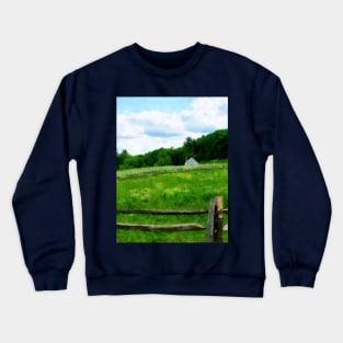 Farm - Field Near Weathered Barn Crewneck Sweatshirt